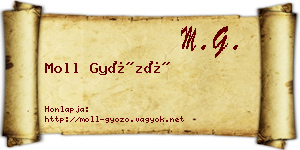 Moll Győző névjegykártya